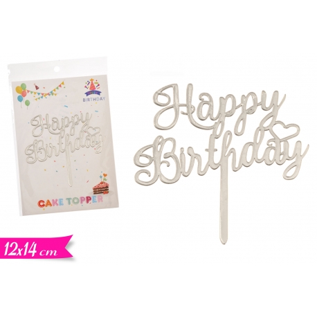 CAKE TOPPER SILVER 1 PZ