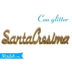 DEC.''SANTA CRESIMA'' C/GLITTER ORO