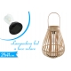 LANTERNA IN BAMBOO C/CANDELA LED