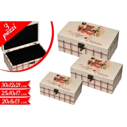 SCATOLE IN LEGNO SET 3