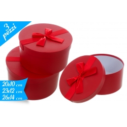 SCATOLA TONDA C/FIOCCO 3PZ