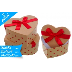 SCATOLA CUORE C/FIOCCO 3PZ