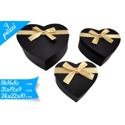 SCATOLA CUORE C/FIOCCO 3PZ