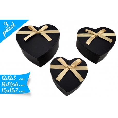 SCATOLA CUORE C/FIOCCO 3PZ