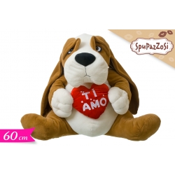CANE SEDUTO C/CUORE 60CM