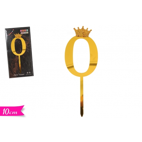 CAKE TOPPER ORO "0"