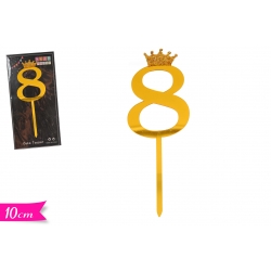 CAKE TOPPER ORO "8"