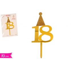 CAKE TOPPER ORO "18"