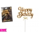 CAKE TOPPER HAPPY BIRTHDAY GOLD 1PZ