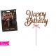 CAKE TOPPER HAPPY BIRTHDAY ROSE GOLD 1P