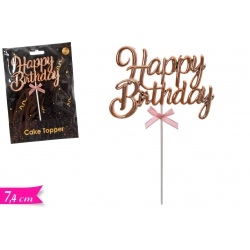 CAKE TOPPER HAPPY BIRTHDAY ROSE GOLD 1P