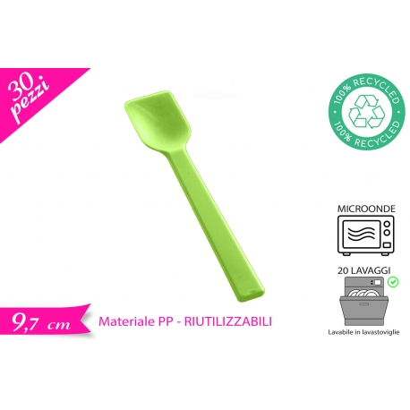 CUCCH.GELATO RIUTILIZZABILE VERDE 30PZ