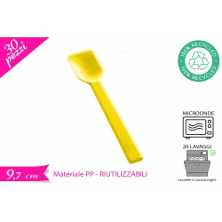 CUCCH.GELATO RIUTILIZZABILE GIALLO 30PZ
