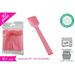 CUCCH.GELATO RIUTILIZZABILE ROSA 30PZ