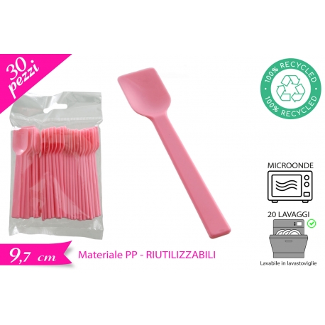 CUCCH.GELATO RIUTILIZZABILE ROSA 30PZ