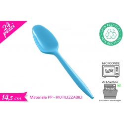 CUCCHIAINO RIUTILIZZABILE CELES. 24PZ