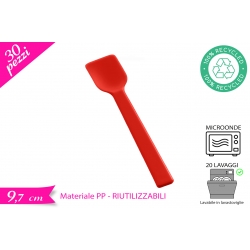 CUCCH.GELATO RIUTILIZZABILE ROSSO 30PZ