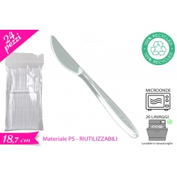 COLTELLO RIUTILIZZABILE TRASP. 24PZ