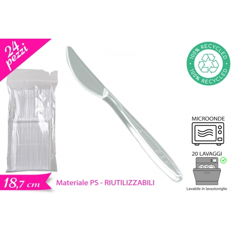 COLTELLO RIUTILIZZABILE TRASP. 24PZ