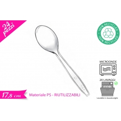 CUCCHIAIO RIUTILIZZABILE TRASP. 24PZ