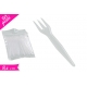 FORCHETTINE RIUTILIZZABILI TRASP. 50PZ