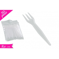 FORCHETTINE RIUTILIZZABILI TRASP. 50PZ