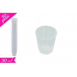SHOTTINI RIUTILIZZABILI TRASP. 50PZ