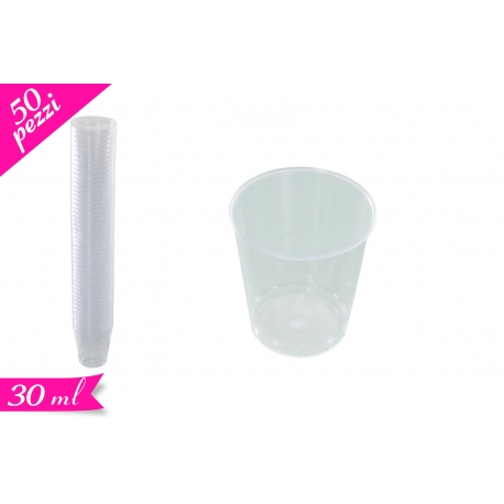 SHOTTINI RIUTILIZZABILI TRASP. 50PZ
