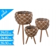 SET CACHEPOT LEGNO C/PIEDI 3PZ