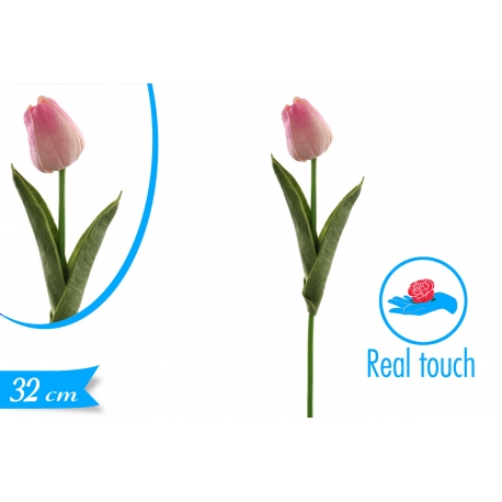 TULIPANO GOMMA ROSA 32CM