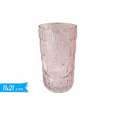 VASO ROSA 11*21CM