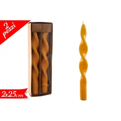 COPPIA CANDELE OCRA 25CM