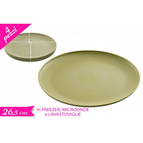 SET 4 PIATTI VERDE