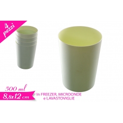 SET 4 BICCHIERI VERDE 500ML