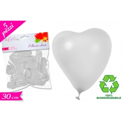 PALLONCINO ELIO 'CUORE' 5PZ BIANCHI
