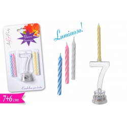 NUMERO LUMINOSO '7' C/CANDELE