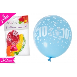 PALLONCINO C/NUMERO '10' 5ASS 8PZ