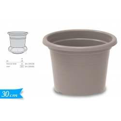 VASO FLOWER POT CILINDER MOCCA