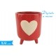 VASO CUORE C/PIEDINI