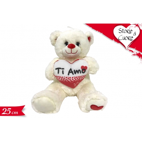 ORSO C/CUORE 25CM