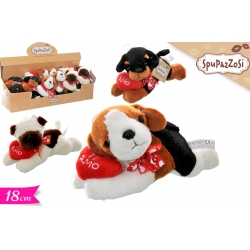 CANE C/CUORE ROSSO 3ASS. IN DISPLAY