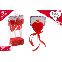 STECCO CUORE C/LETTERA 12PZ
