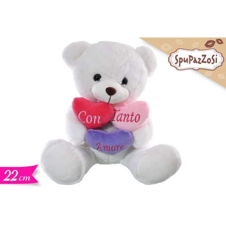 ORSO C/CUORI 22CM