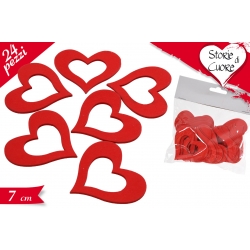 DECORAZIONE CUORI IN BUSTA 24PZ