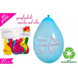 PALLONCINO ELIO 'BUON COMPLEANNO' 10PZ