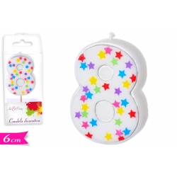 CANDELA NUMERO '8'  C/STELLE