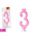 CANDELA NUMERO '3' 12CM