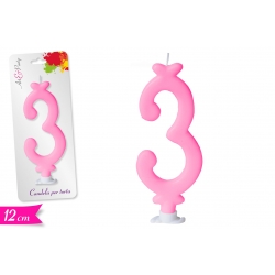 CANDELA NUMERO '3' 12CM