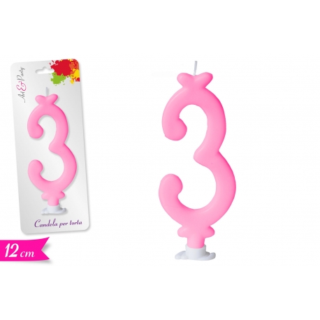 CANDELA NUMERO '3' 12CM