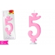 CANDELA NUMERO '5' 12CM